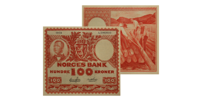 100 kroner 4. Utgave 1949-1962 Sirkulert kvalitet